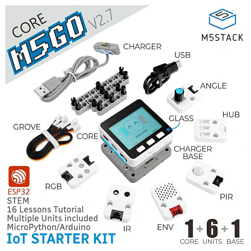 M5Stack M5GO IoT Starter Kit V2.7 by M5Stack - The Pi Hut