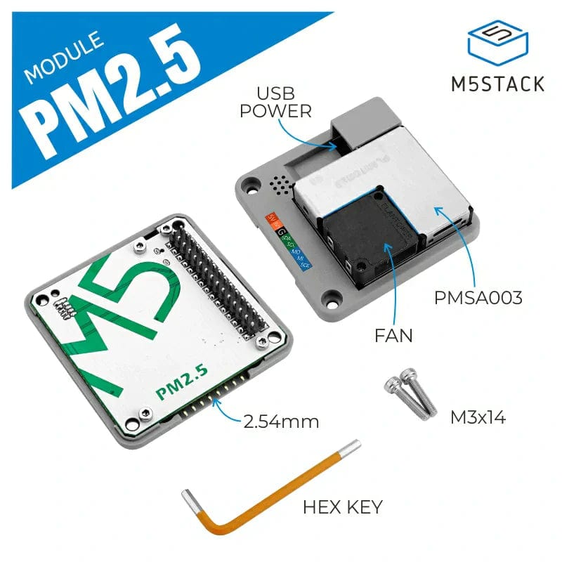 M5Stack PM2.5 Air Quality Module (PMSA003) by M5Stack - The Pi Hut