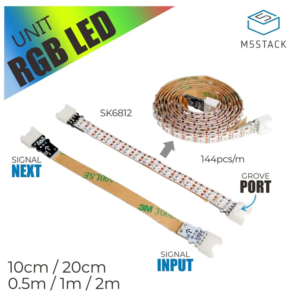 M5Stack SK6812 Digital RGB LED Strip by M5Stack - The Pi Hut