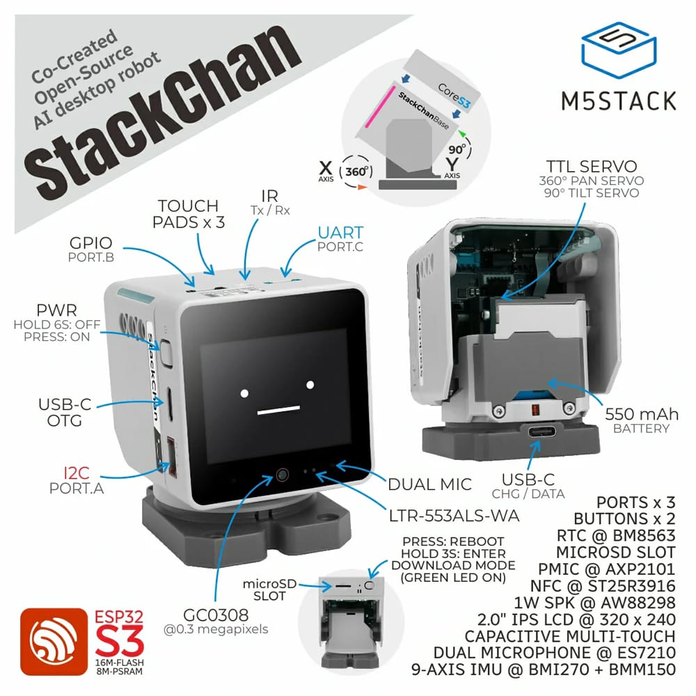 M5Stack StackChan by M5Stack - The Pi Hut