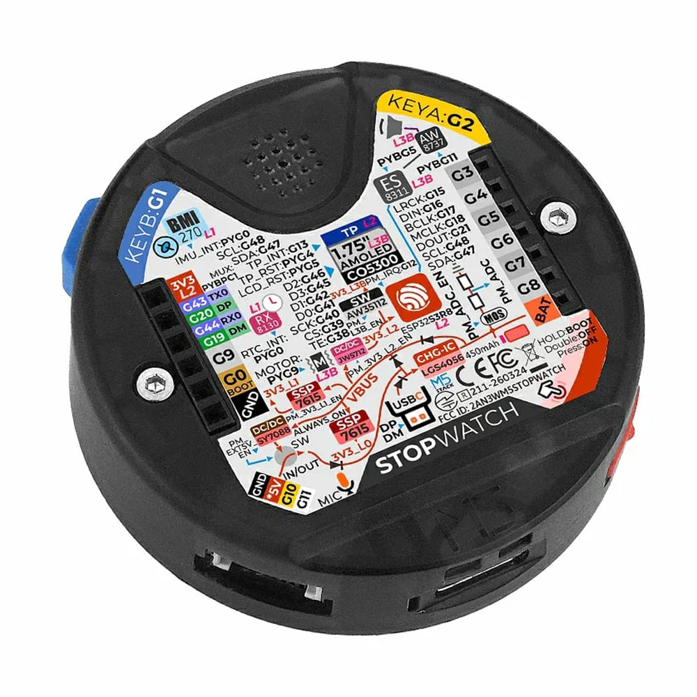 M5Stack Stopwatch Dev Kit (ESP32-S3) by M5Stack - The Pi Hut