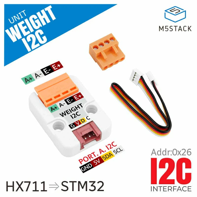 M5Stack Weight I2C Unit (HX711) by M5Stack - The Pi Hut