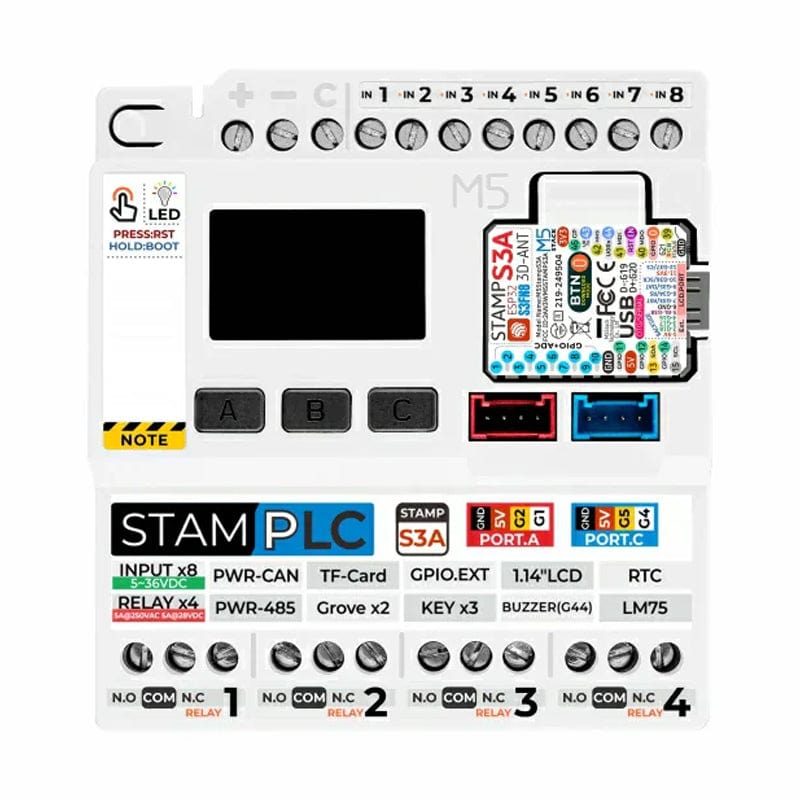 M5Stamp PLC Controller with M5StampS3 by M5Stack - The Pi Hut