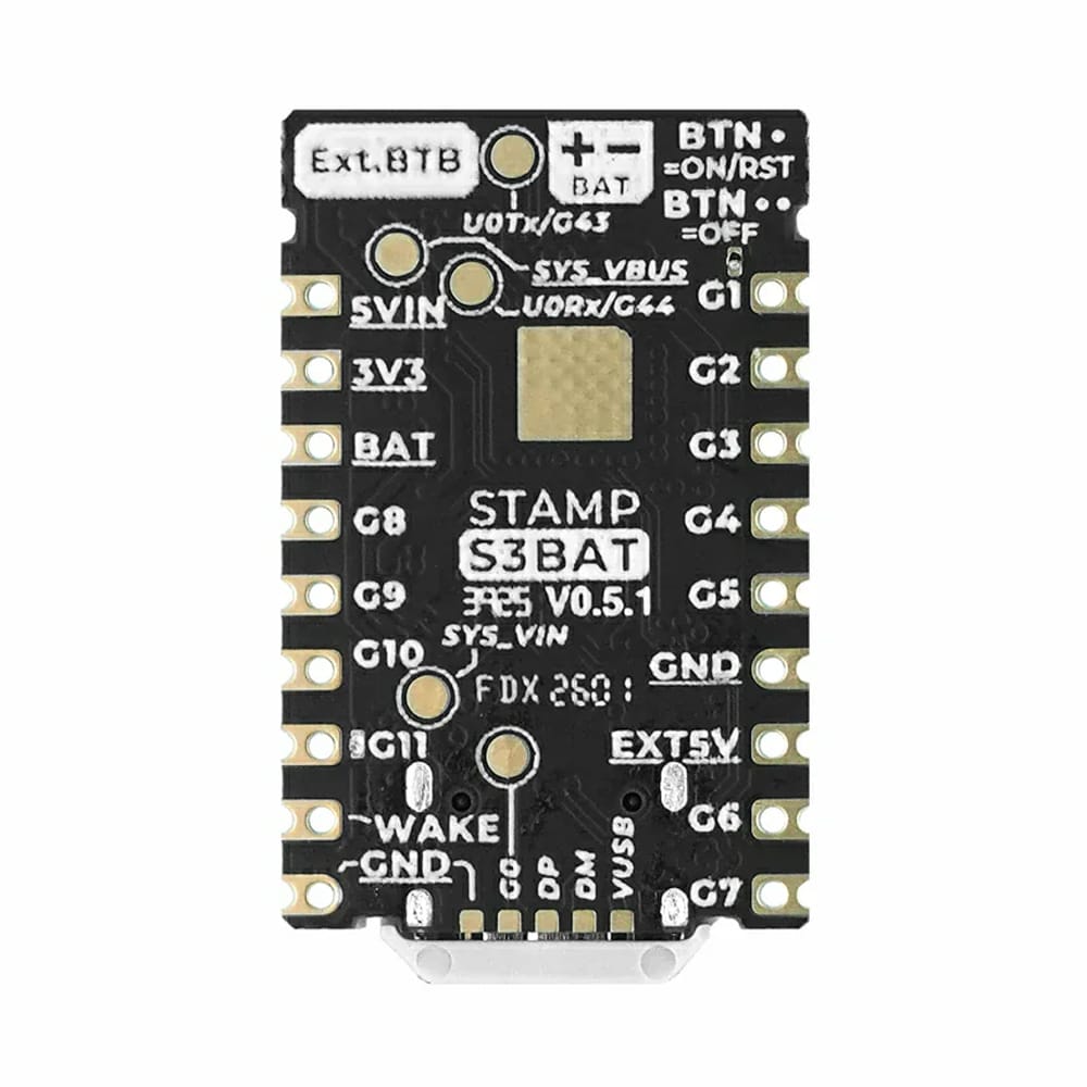 M5StampS3 BAT Module with Battery Connector by M5Stack - The Pi Hut