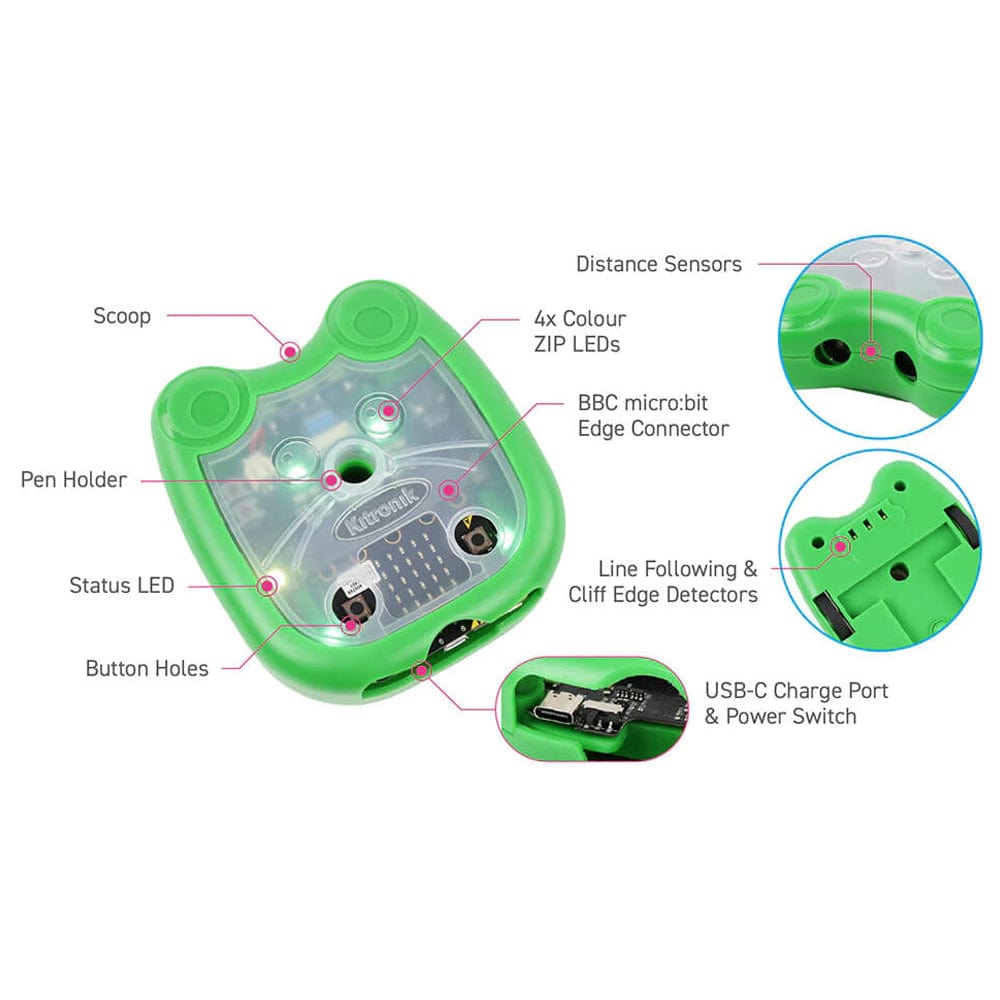 Mai-Z the MouseBot for BBC micro:bit by Kitronik - The Pi Hut