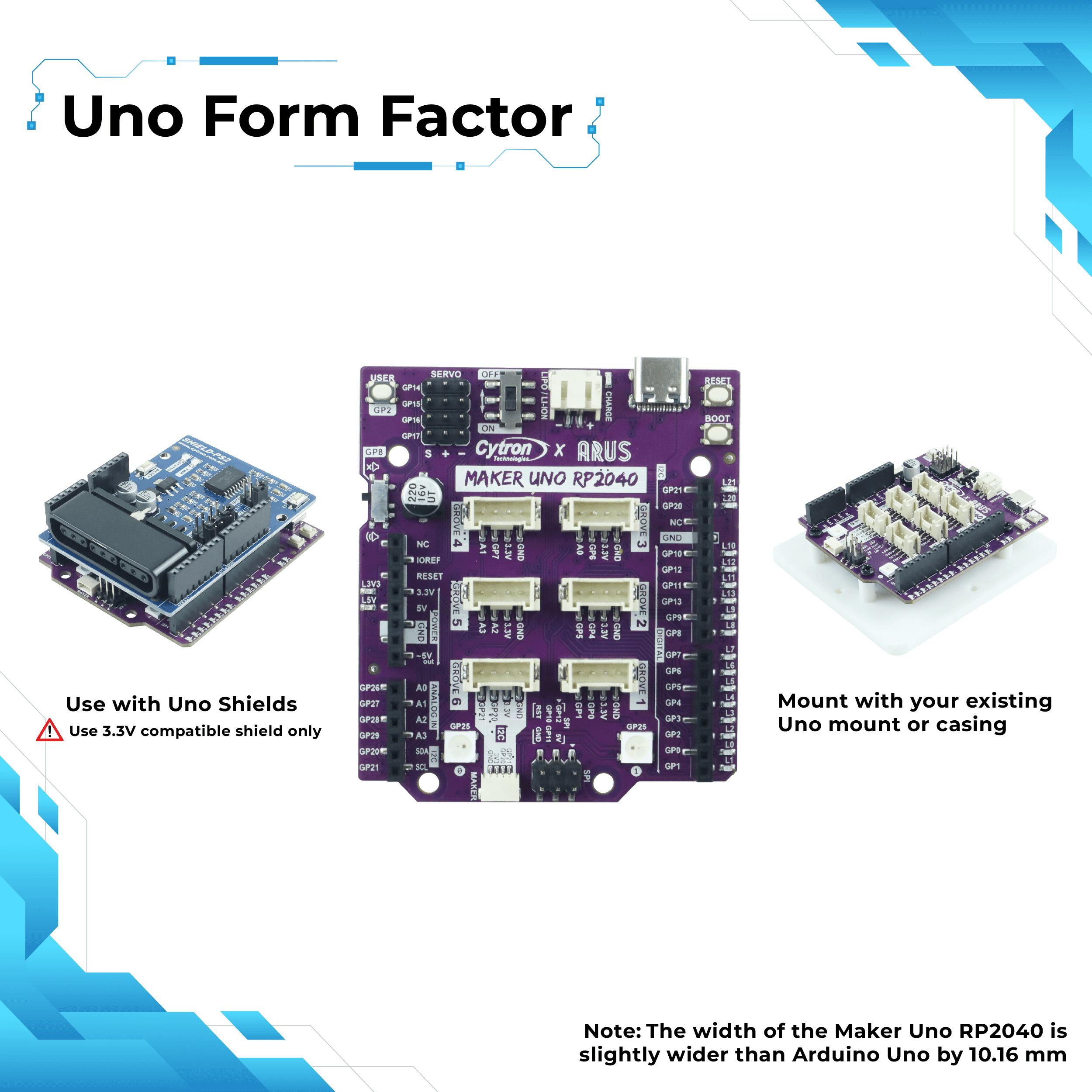 Maker Uno RP2040 by Cytron - The Pi Hut