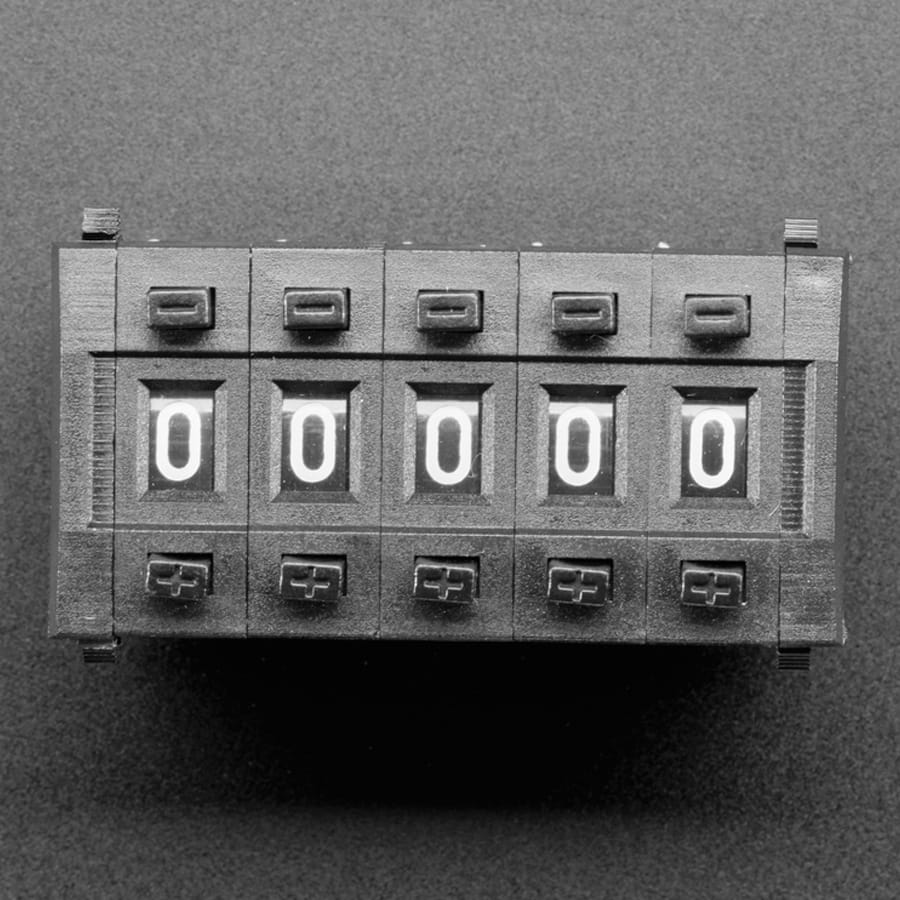 Mechanical Decade Counters - Small Size - Pack of 5 by Adafruit - The Pi Hut