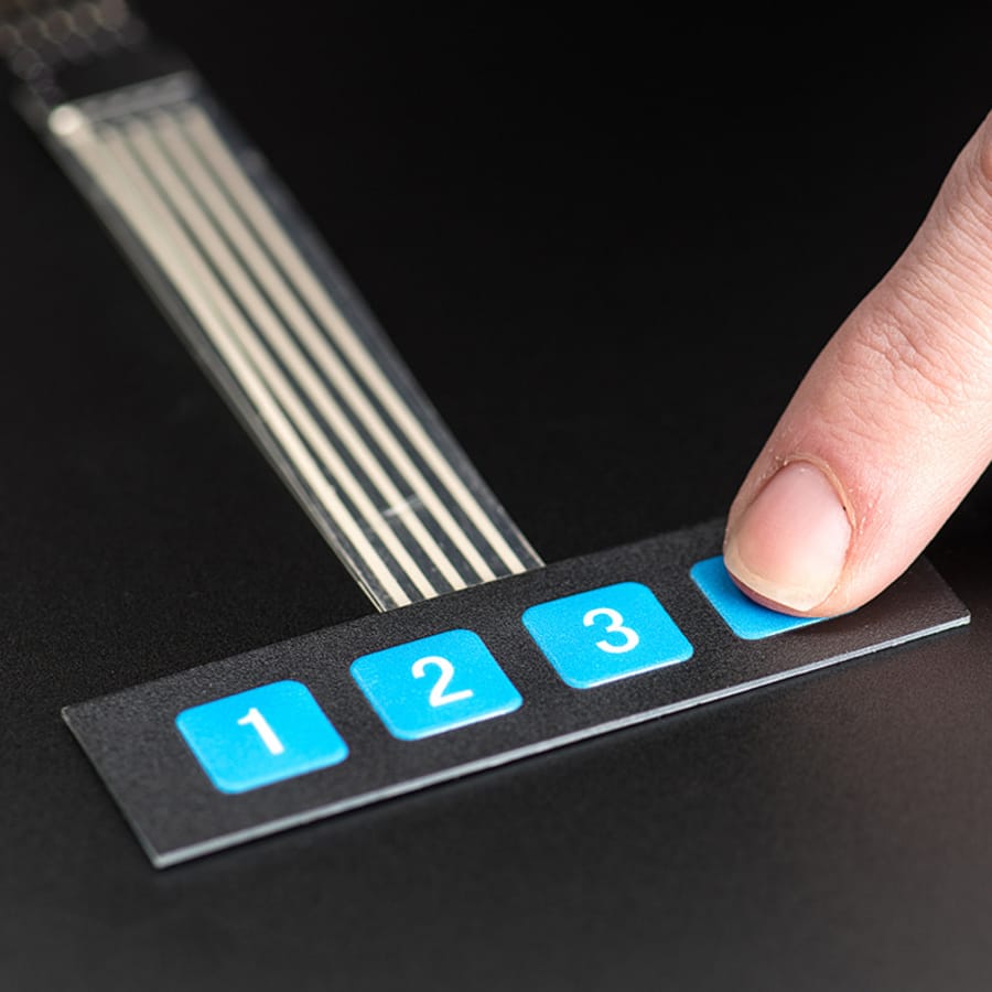 Membrane 1x4 Keypad by Adafruit - The Pi Hut