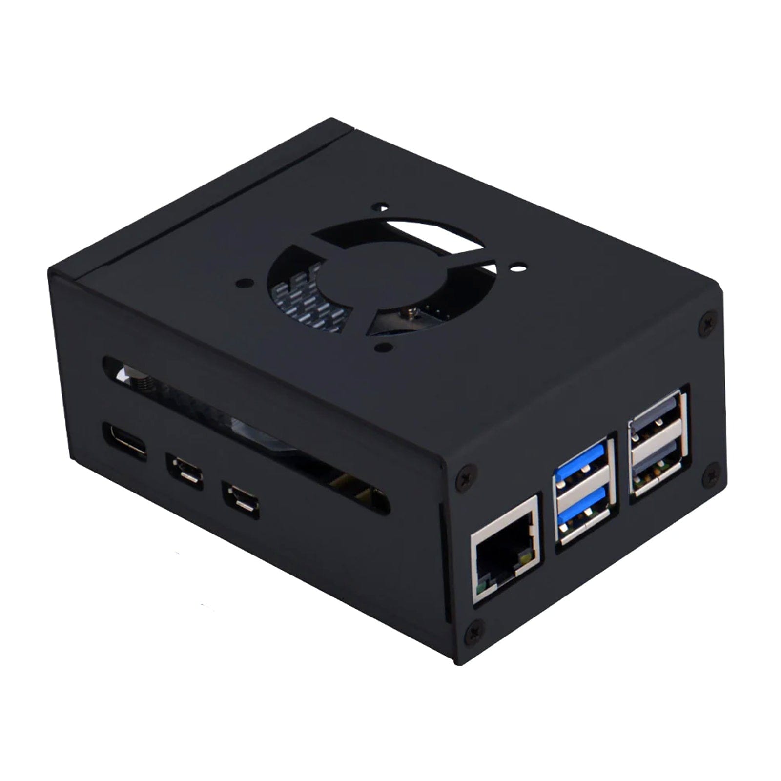 Metal Case with 40mm Cooling Fan for Raspberry Pi 5 by 52Pi - The Pi Hut