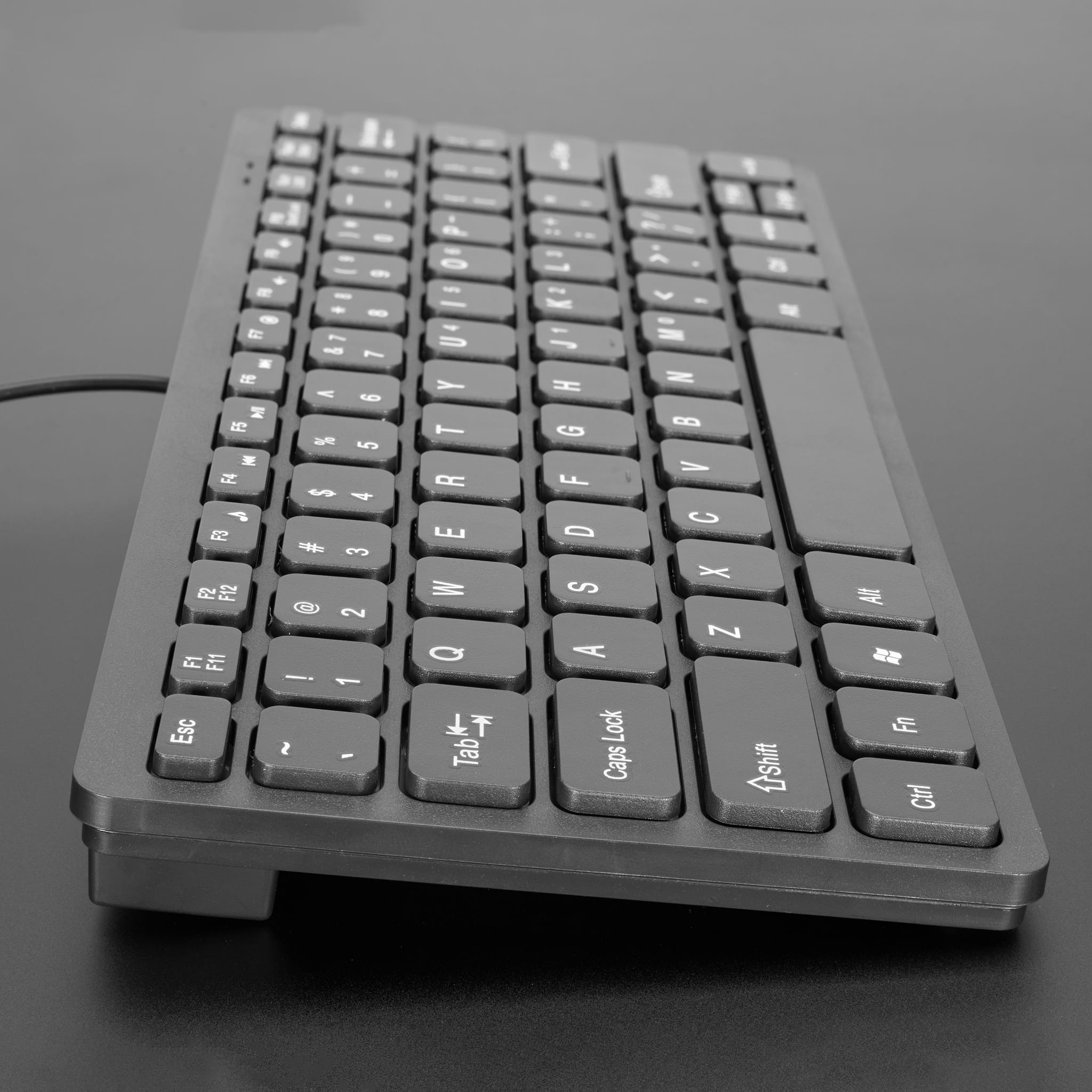 Mini Chiclet Keyboard - USB Wired - Black by Adafruit - The Pi Hut