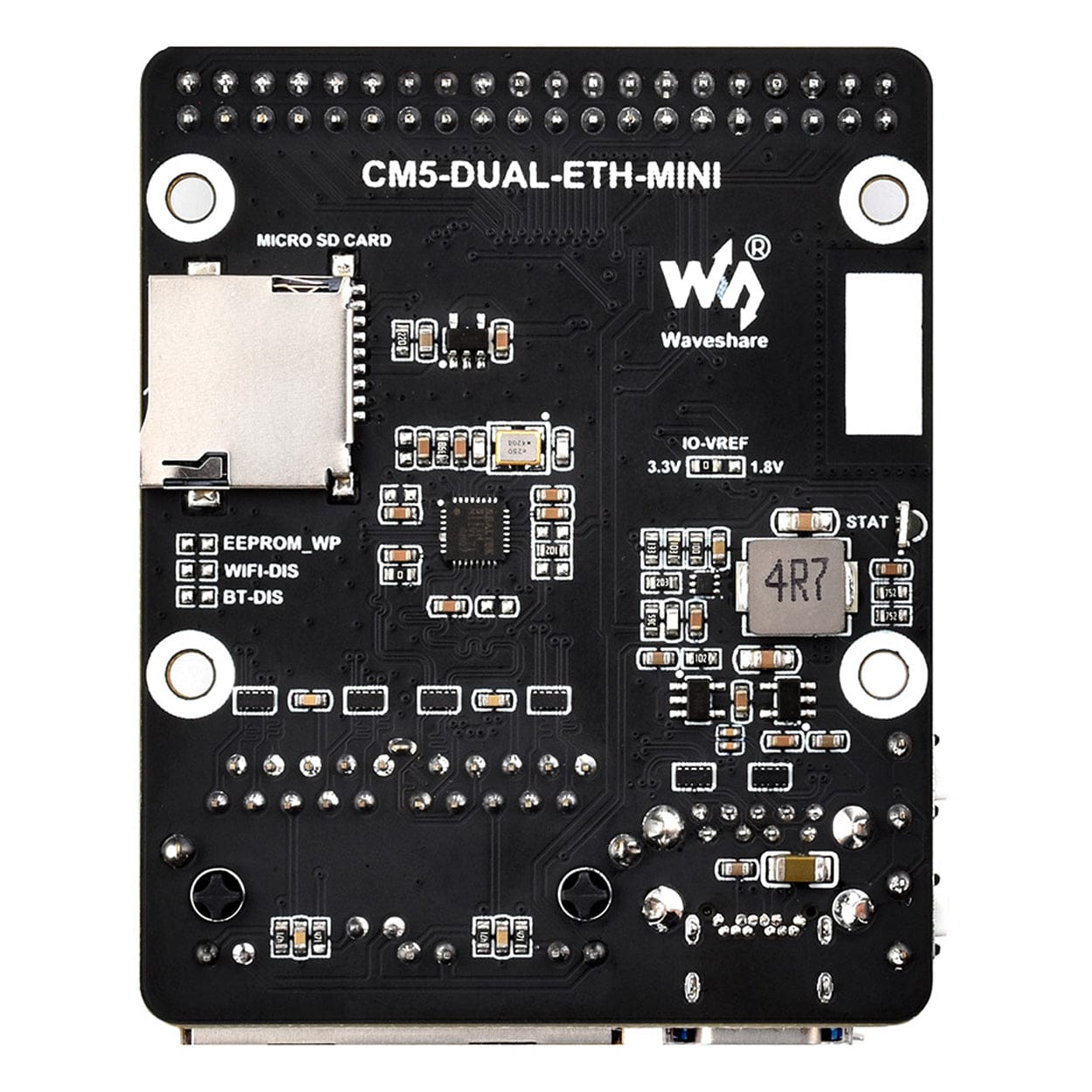 Mini Dual Gigabit Ethernet Base Board for CM5 by Waveshare - The Pi Hut