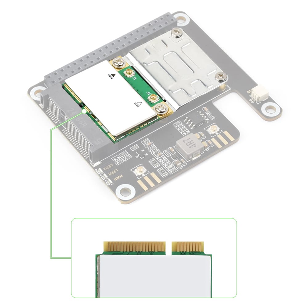 Mini PCIe HAT+ for Raspberry Pi 5 by Waveshare - The Pi Hut