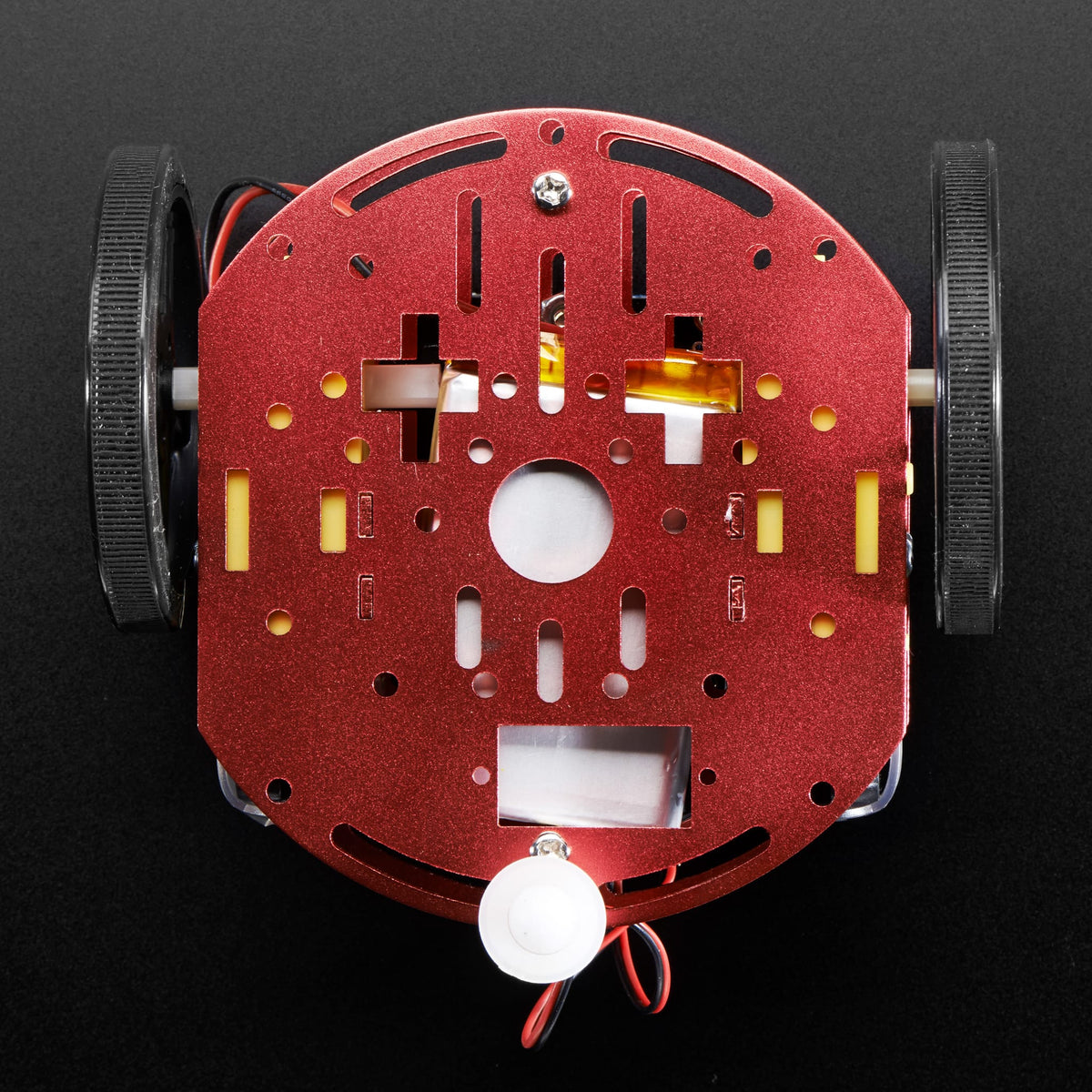 Mini Round Robot Chassis Kit - 2WD with DC Motors by Adafruit - The Pi Hut
