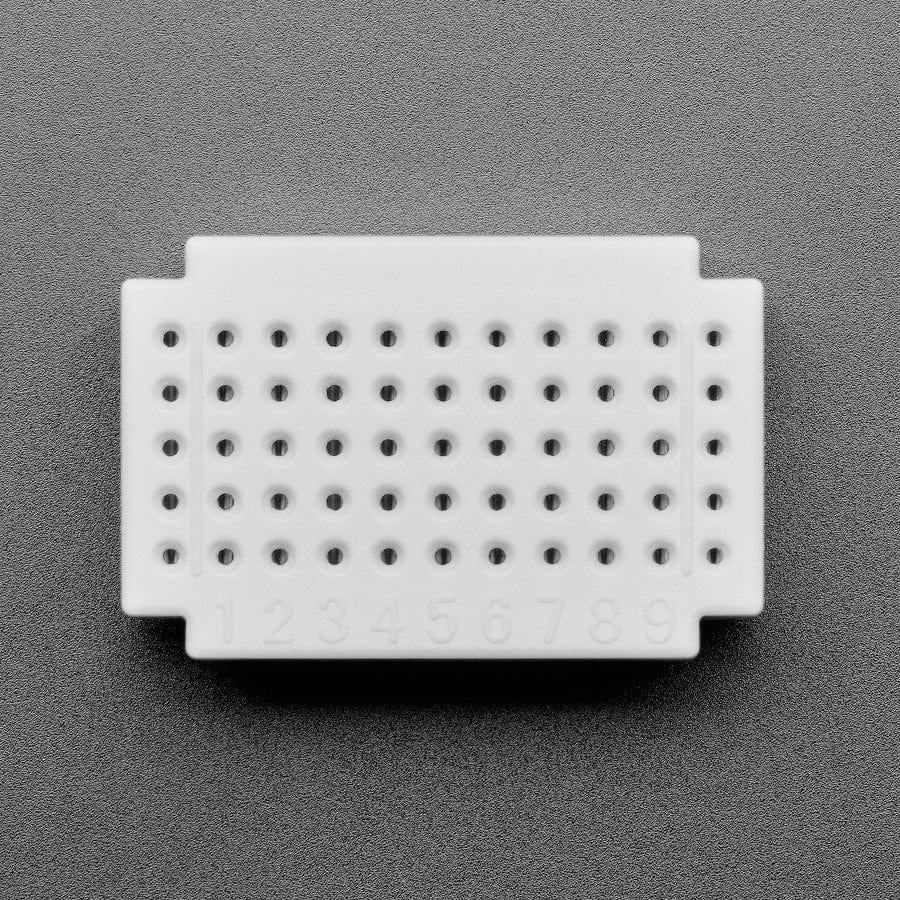 Mini Solderless Breadboard - White 11 Rows - 55 total points - ZY-55 by Adafruit - The Pi Hut