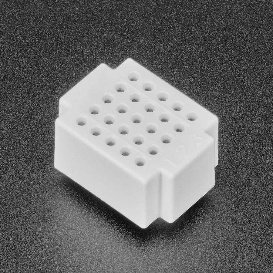 Mini Solderless Breadboard - White 5 Rows - 25 total points - ZY-25 by Adafruit - The Pi Hut