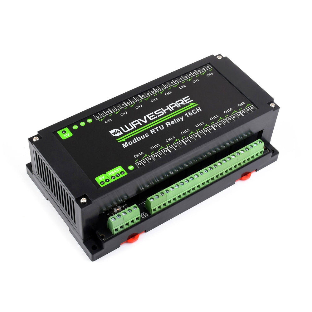 Modbus RTU 16-Channel Relay Module by Waveshare - The Pi Hut