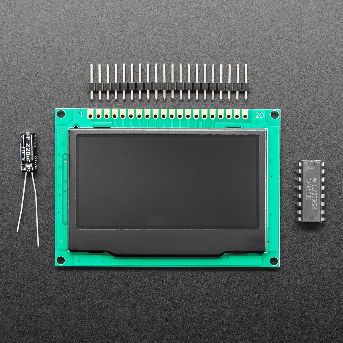 Monochrome 2.42" 128x64 OLED Graphic Display Module Kit by Adafruit - The Pi Hut