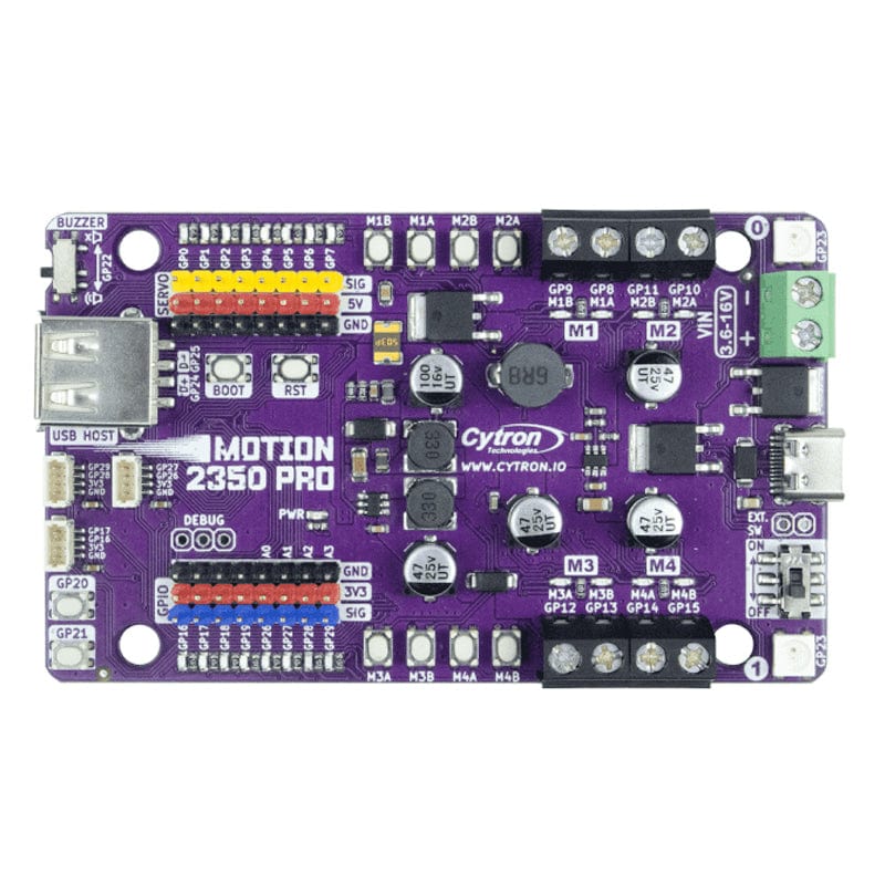 MOTION 2350 Pro - Advanced Robotics Controller for Beginners by Cytron - The Pi Hut