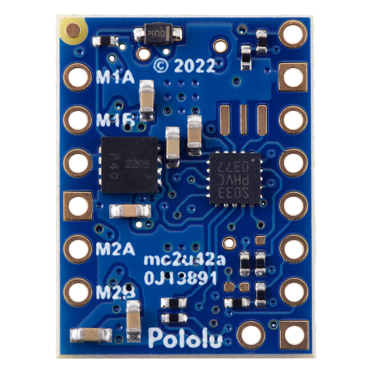 Motoron M2T256 Dual I²C Motor Controller (Pins Pre-soldered) by Pololu - The Pi Hut