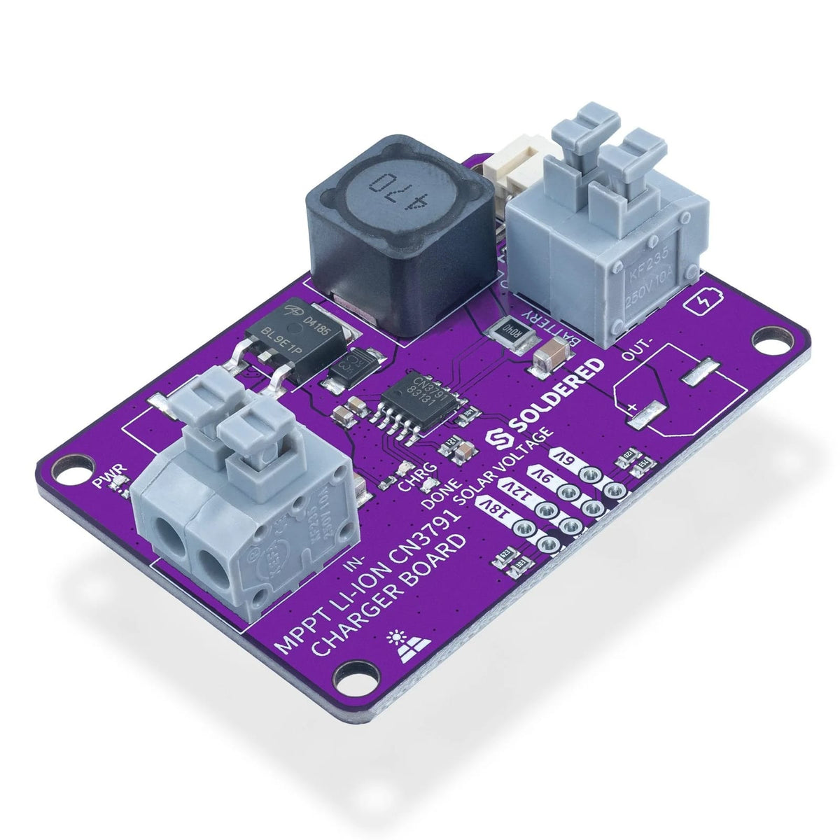MPPT Li-Ion CN3791 Charger Board by Soldered Electronics - The Pi Hut