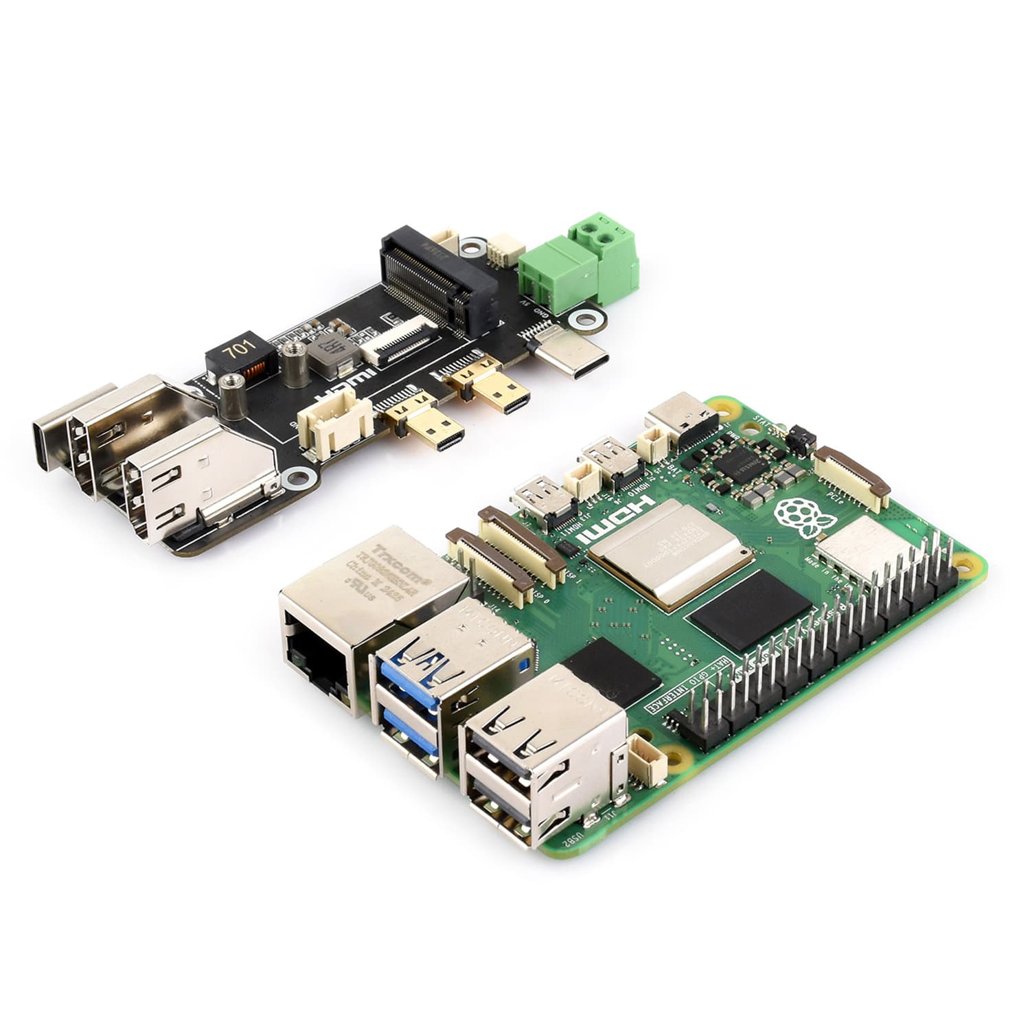 Multifunctional Adapter (C) with M.2 Socket for Raspberry Pi 5 by Waveshare - The Pi Hut
