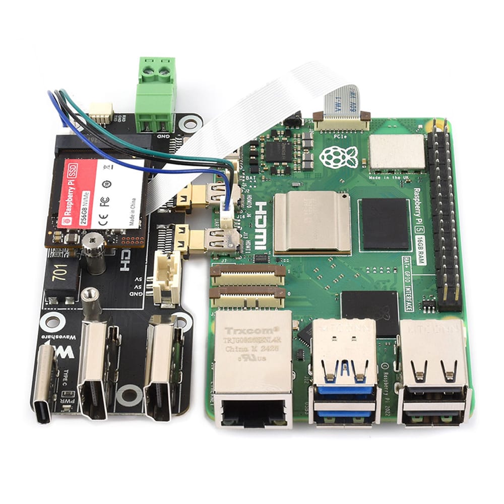 Multifunctional Adapter (C) with M.2 Socket for Raspberry Pi 5 by Waveshare - The Pi Hut