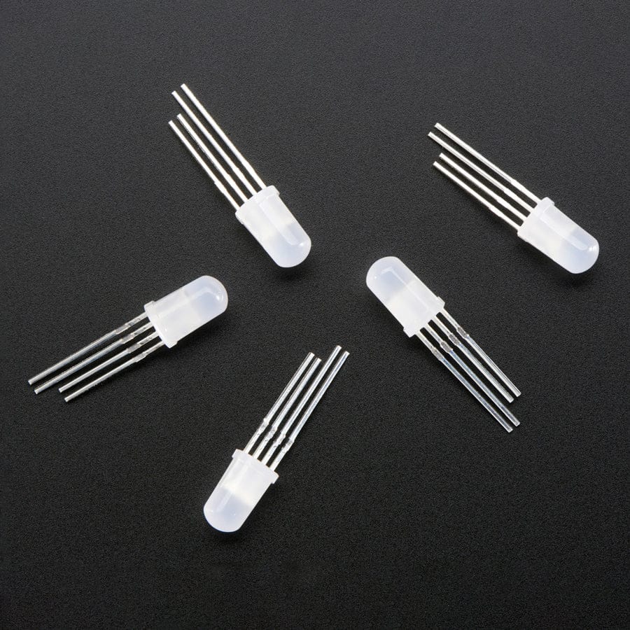 NeoPixel Diffused 5mm Through-Hole LED - 5 Pack by Adafruit - The Pi Hut