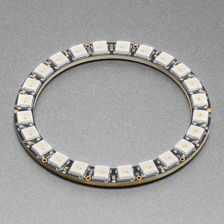 NeoPixel Ring - 24 x 5050 RGB LED with Integrated Drivers - The Pi Hut
