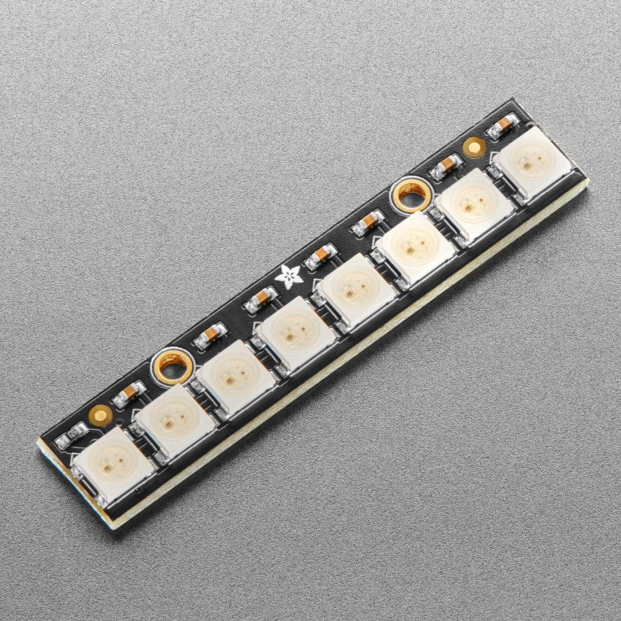 NeoPixel Stick - 8 x 5050 RGB LED with Integrated Drivers by Adafruit - The Pi Hut