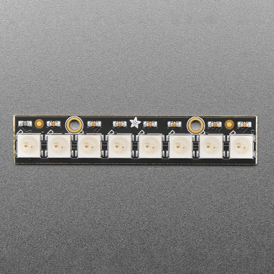 NeoPixel Stick - 8 x 5050 RGB LED with Integrated Drivers by Adafruit - The Pi Hut