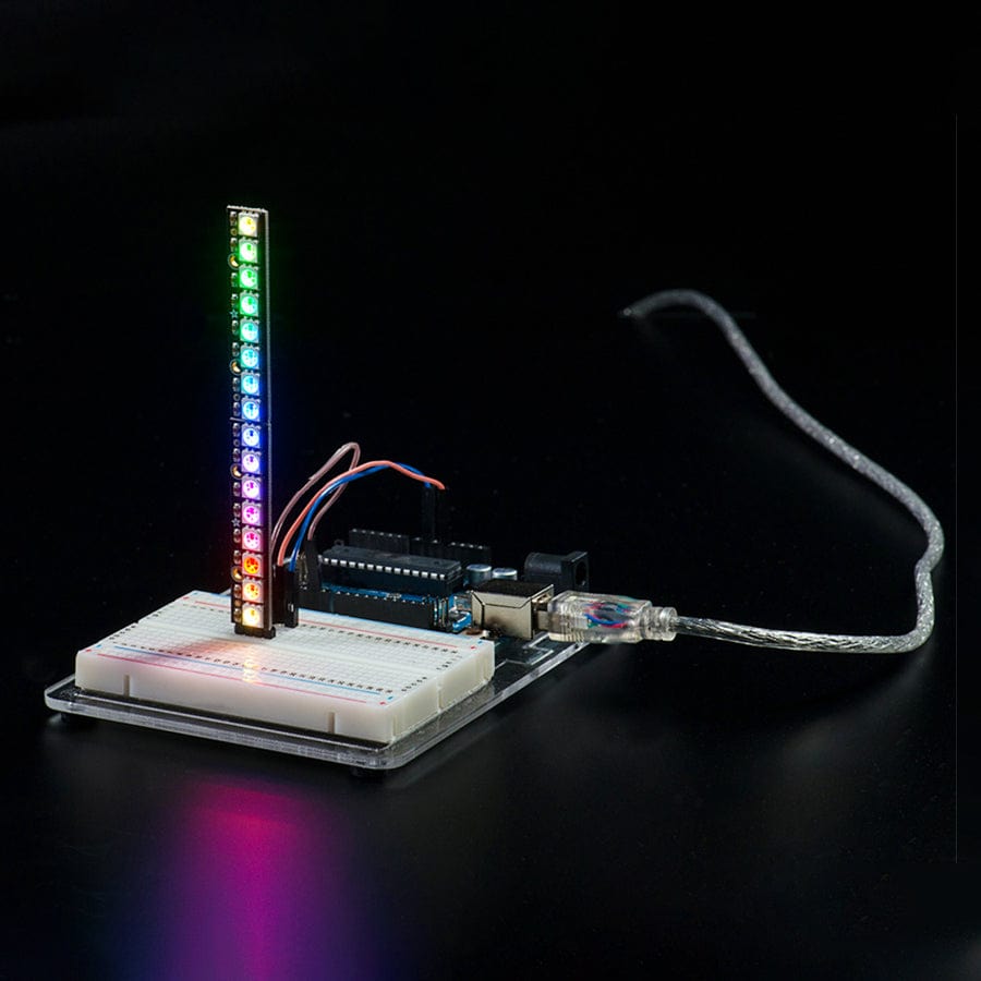 NeoPixel Stick - 8 x 5050 RGB LED with Integrated Drivers by Adafruit - The Pi Hut