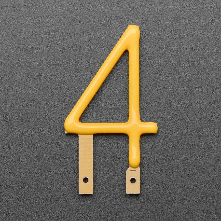 Number LED Filament - Warm White "4" by Adafruit - The Pi Hut