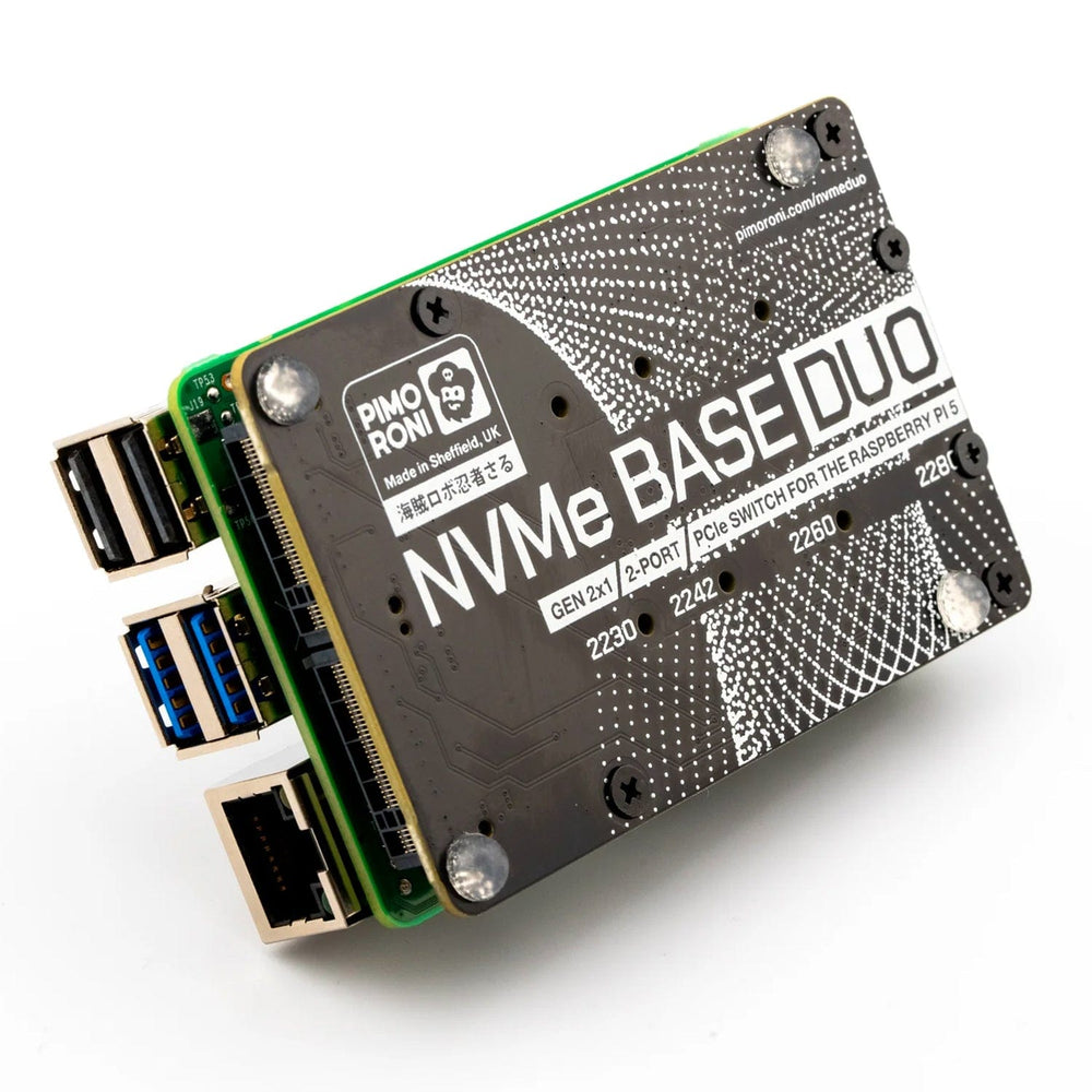 NVMe Base Duo for Raspberry Pi 5 by Pimoroni - The Pi Hut