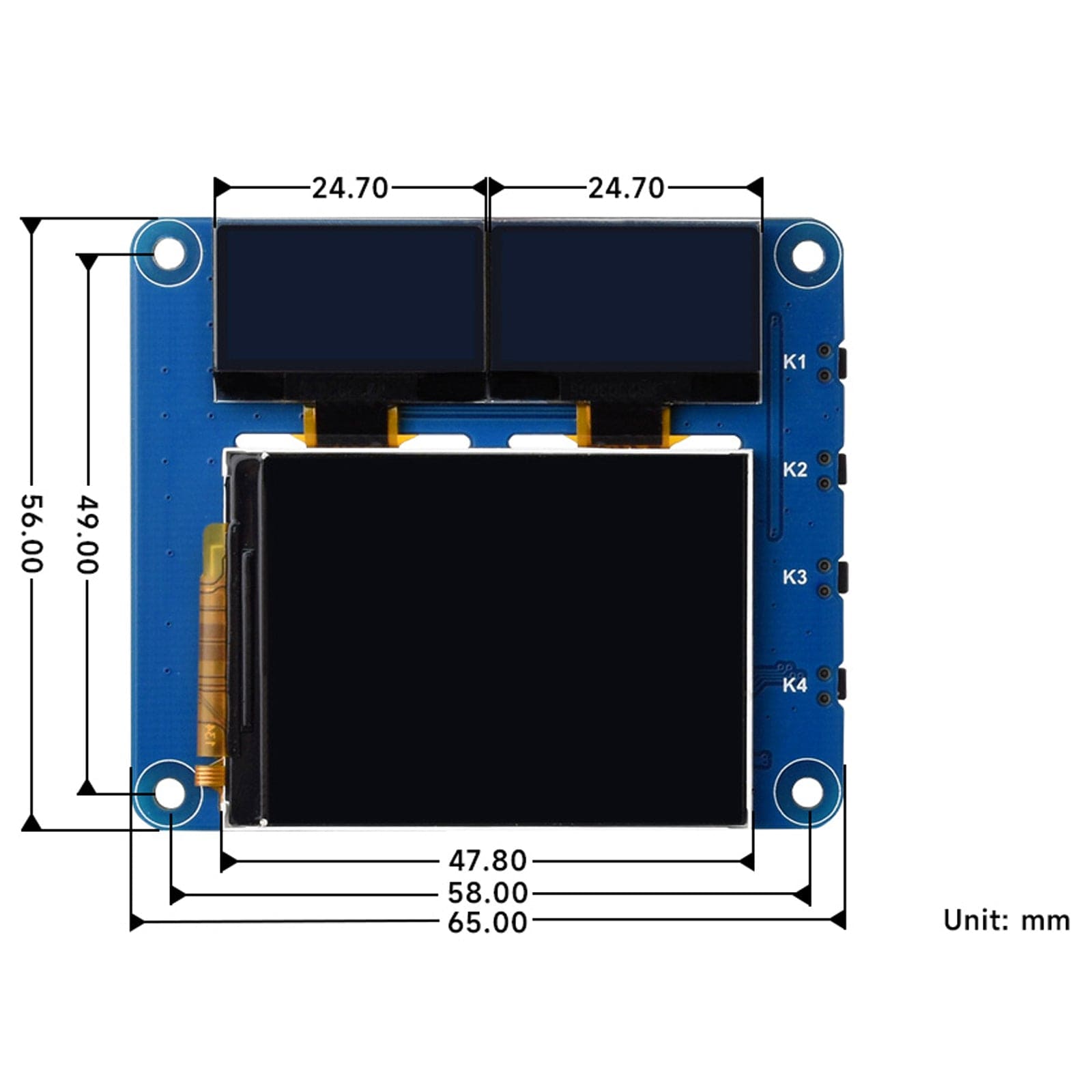 OLED/LCD Triple Screen HAT for Raspberry Pi by Waveshare - The Pi Hut