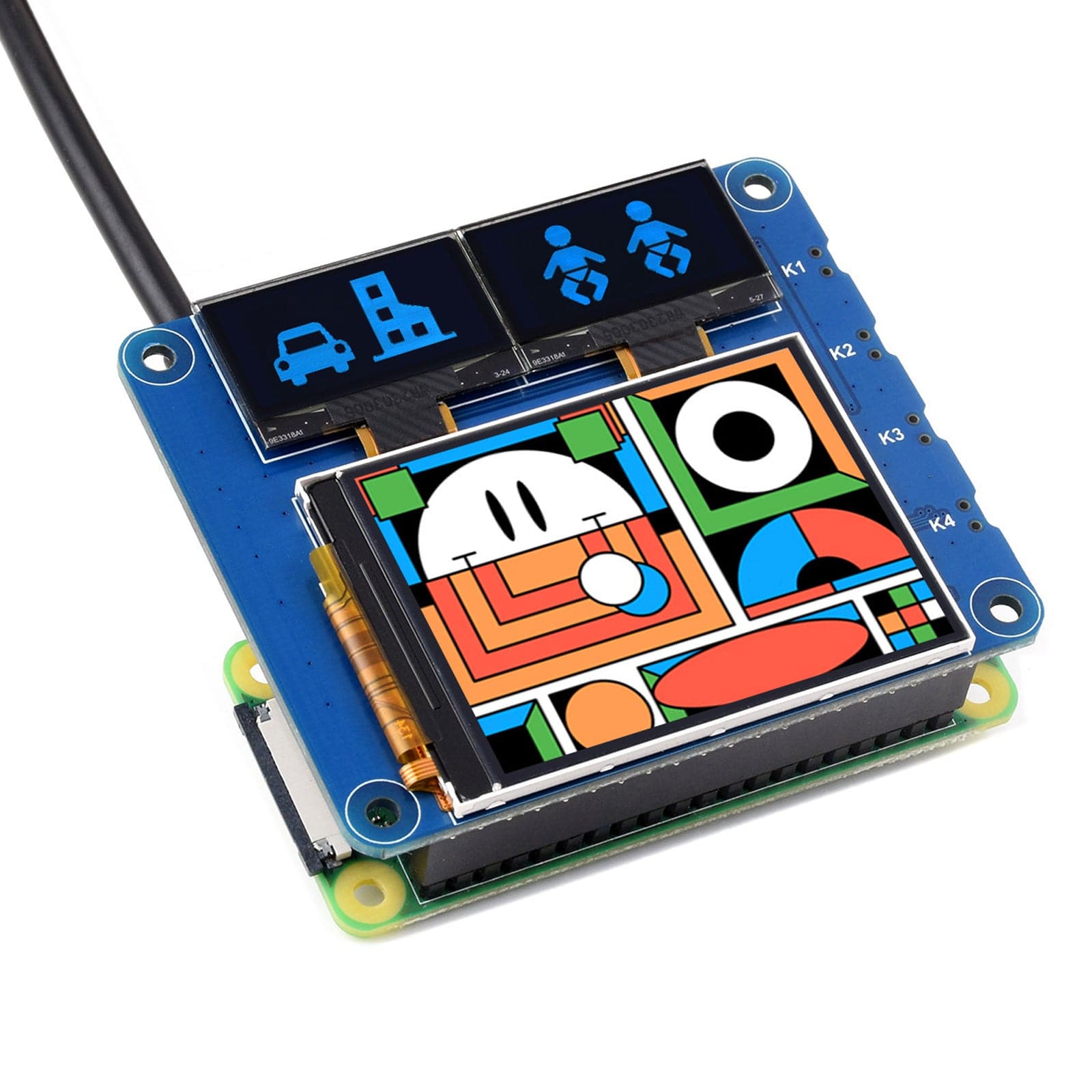 OLED/LCD Triple Screen HAT for Raspberry Pi by Waveshare - The Pi Hut