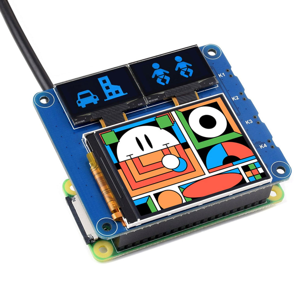 OLED/LCD Triple Screen HAT for Raspberry Pi by Waveshare - The Pi Hut