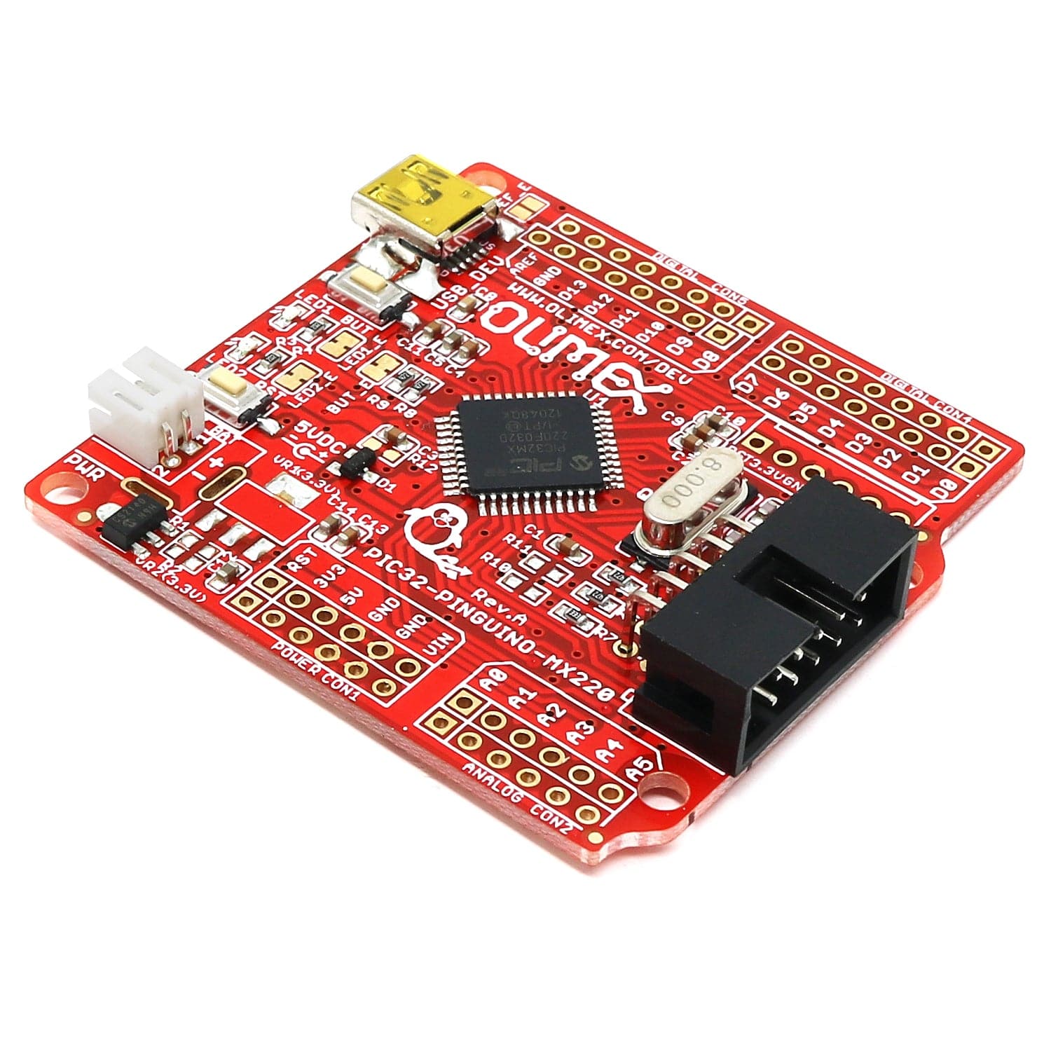 Olimex PIC32-PINGUINO-MX220 32-Bit Pinguino Development Board by Olimex - The Pi Hut