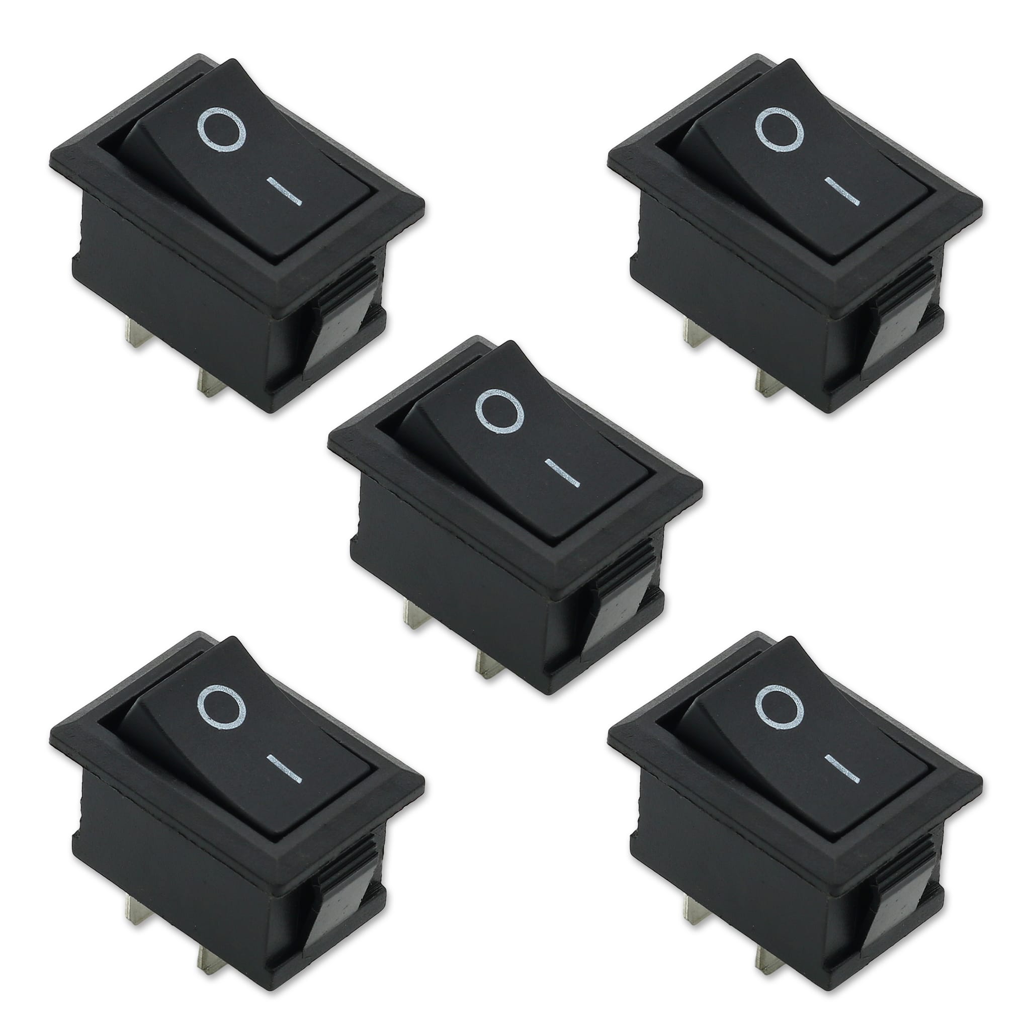 ON-OFF Mini Rocker Switches - 5-Pack by The Pi Hut - The Pi Hut