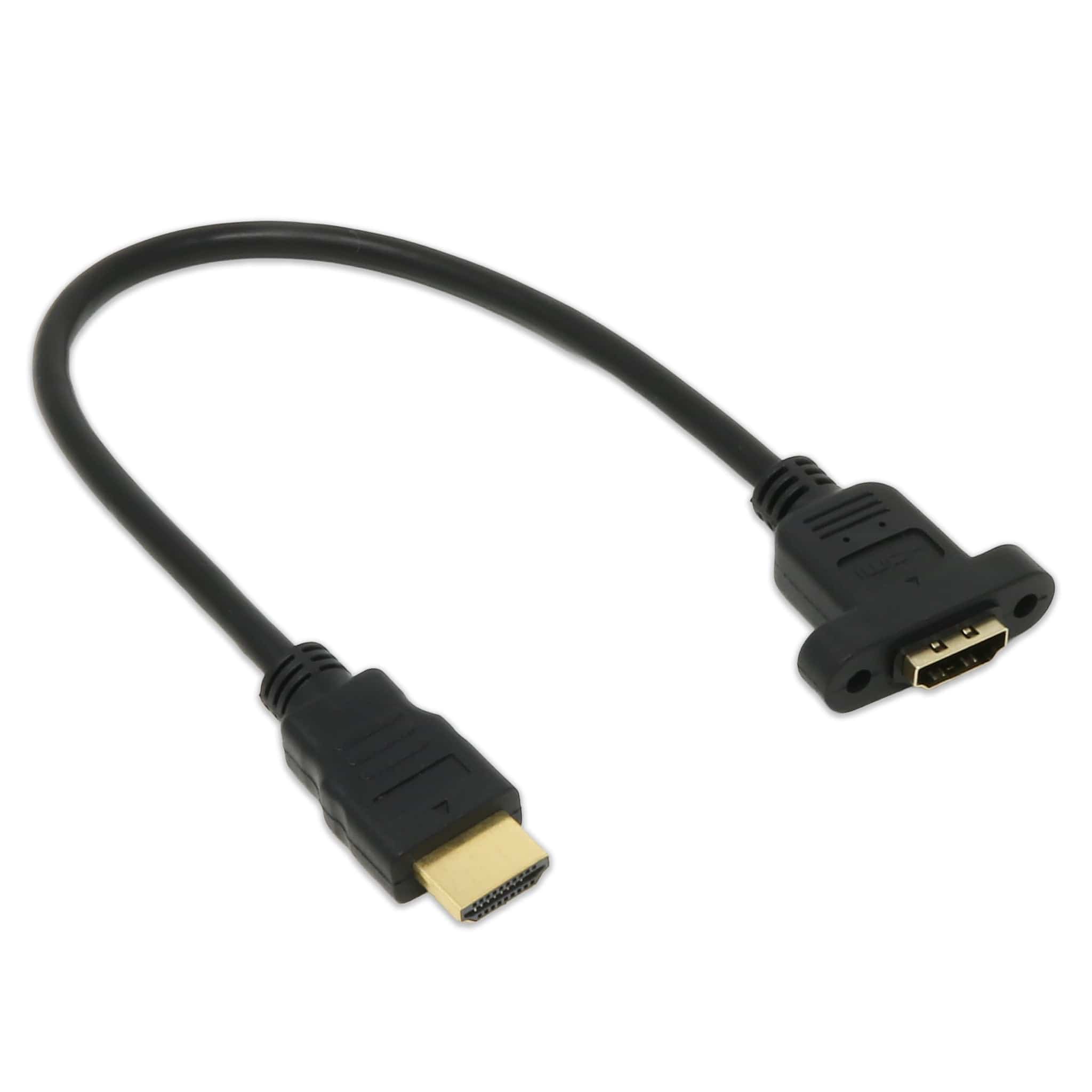 Panel-Mount HDMI Cable (30 cm) by The Pi Hut - The Pi Hut