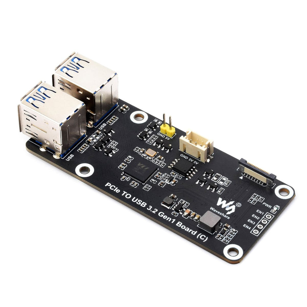 PCIe to 4-Channel USB 3.2 Gen1 Board (C) for Raspberry Pi 5 by Waveshare - The Pi Hut