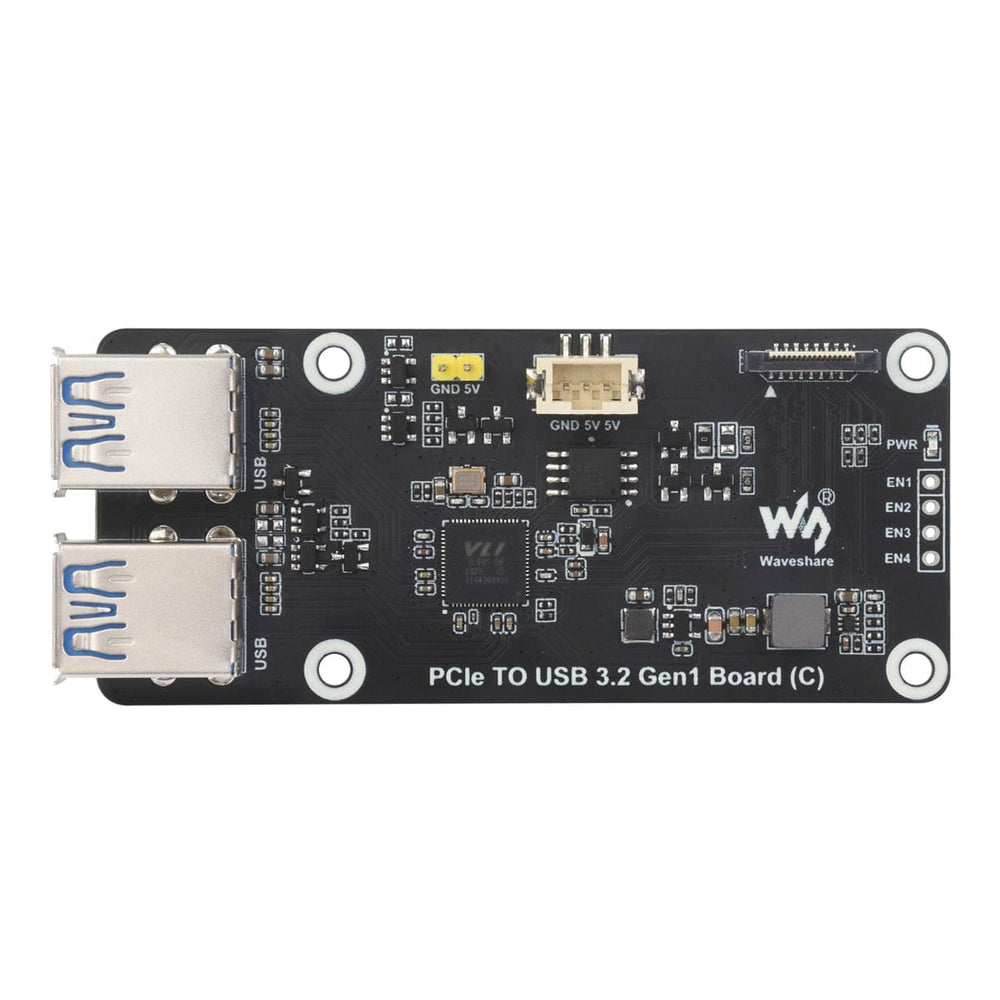 PCIe to 4-Channel USB 3.2 Gen1 Board (C) for Raspberry Pi 5 by Waveshare - The Pi Hut
