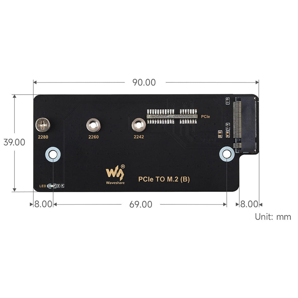 PCIe to M.2 adapter (B) for Raspberry Pi CM4 IO Board by Waveshare - The Pi Hut