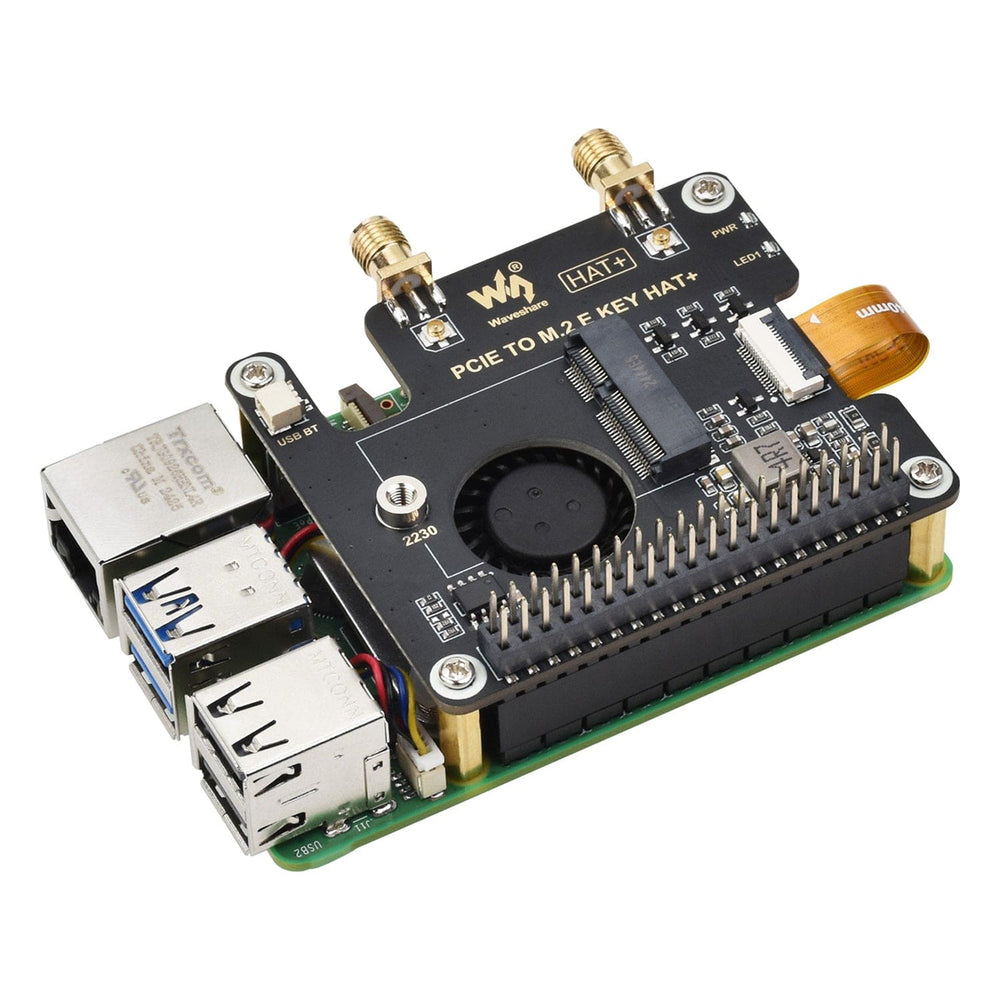 PCIe to M.2 E-Key HAT for Raspberry Pi 5 by Waveshare - The Pi Hut