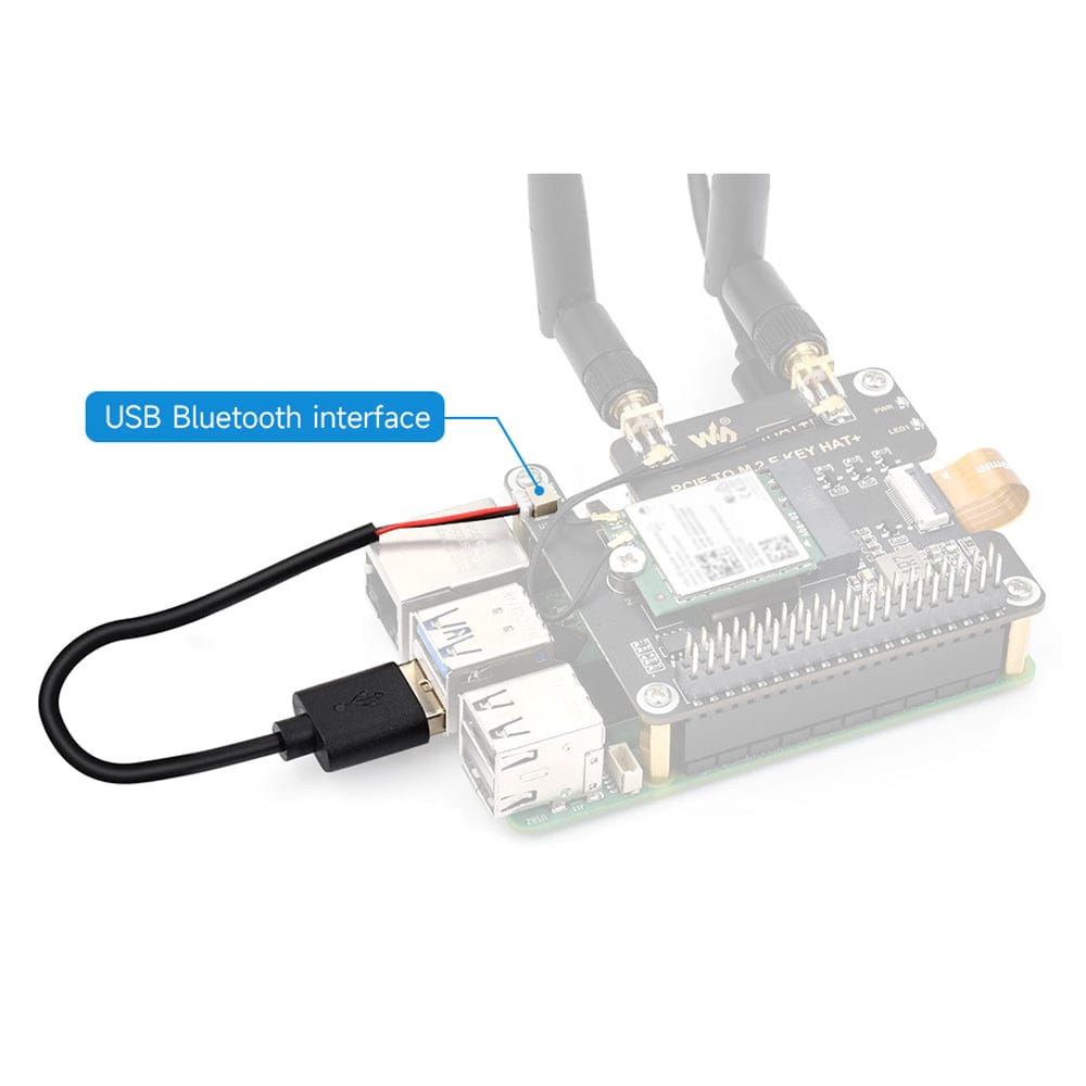 PCIe to M.2 E-Key HAT for Raspberry Pi 5 by Waveshare - The Pi Hut