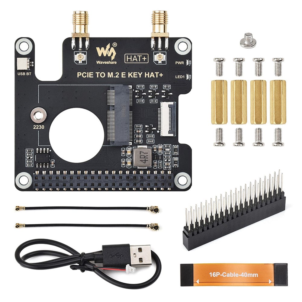 PCIe to M.2 E-Key HAT for Raspberry Pi 5 by Waveshare - The Pi Hut