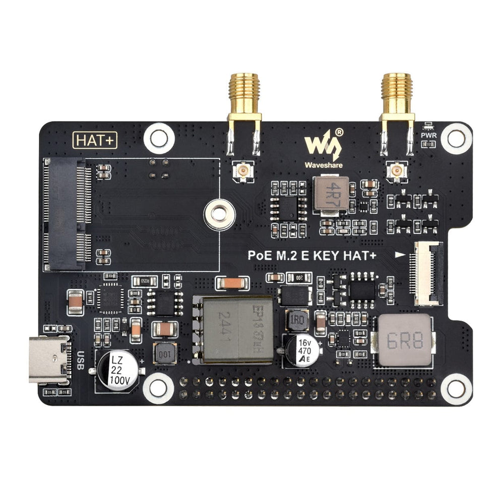 PCIe to M.2 E-Key PoE HAT for Raspberry Pi 5 by Waveshare - The Pi Hut