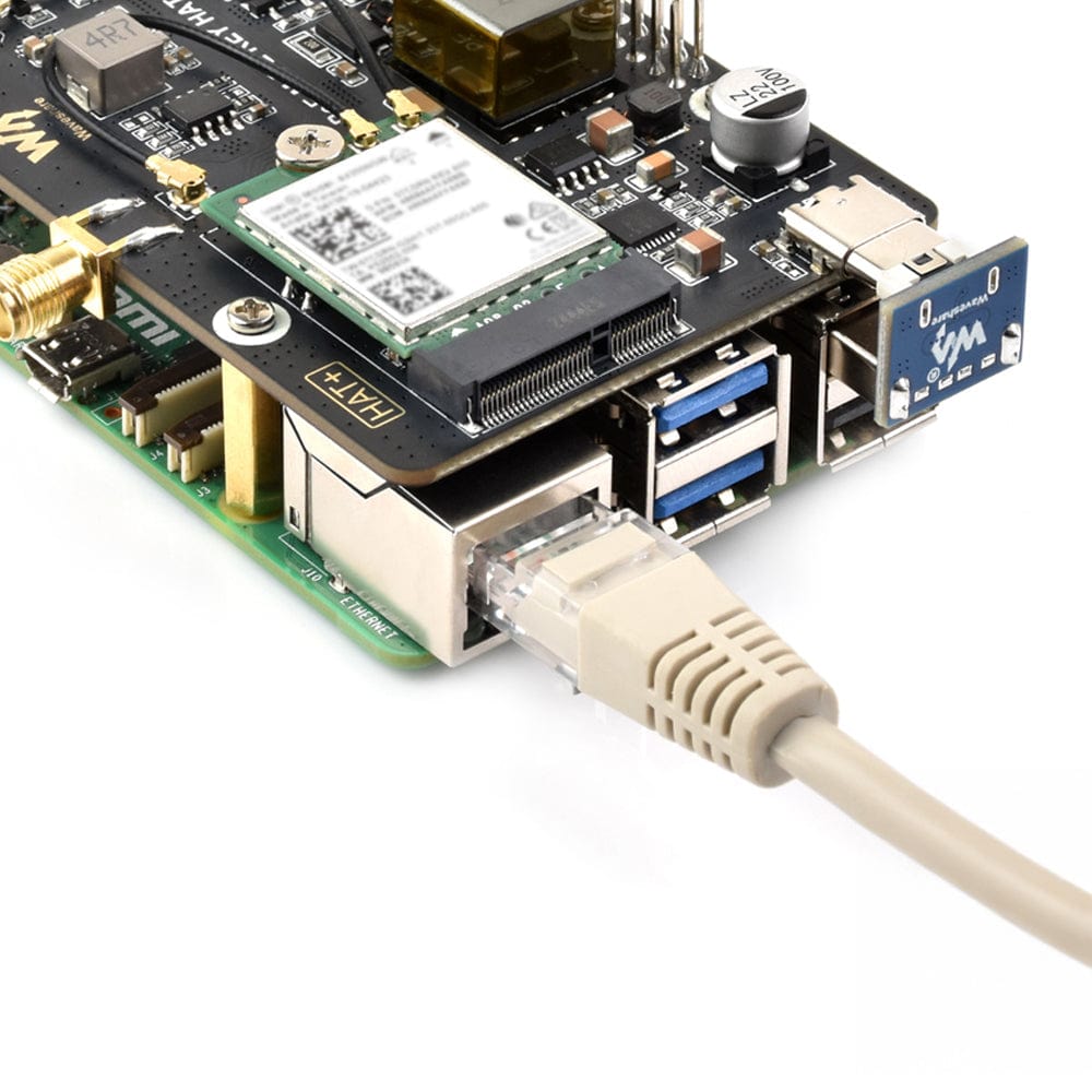 PCIe to M.2 E-Key PoE HAT for Raspberry Pi 5 by Waveshare - The Pi Hut