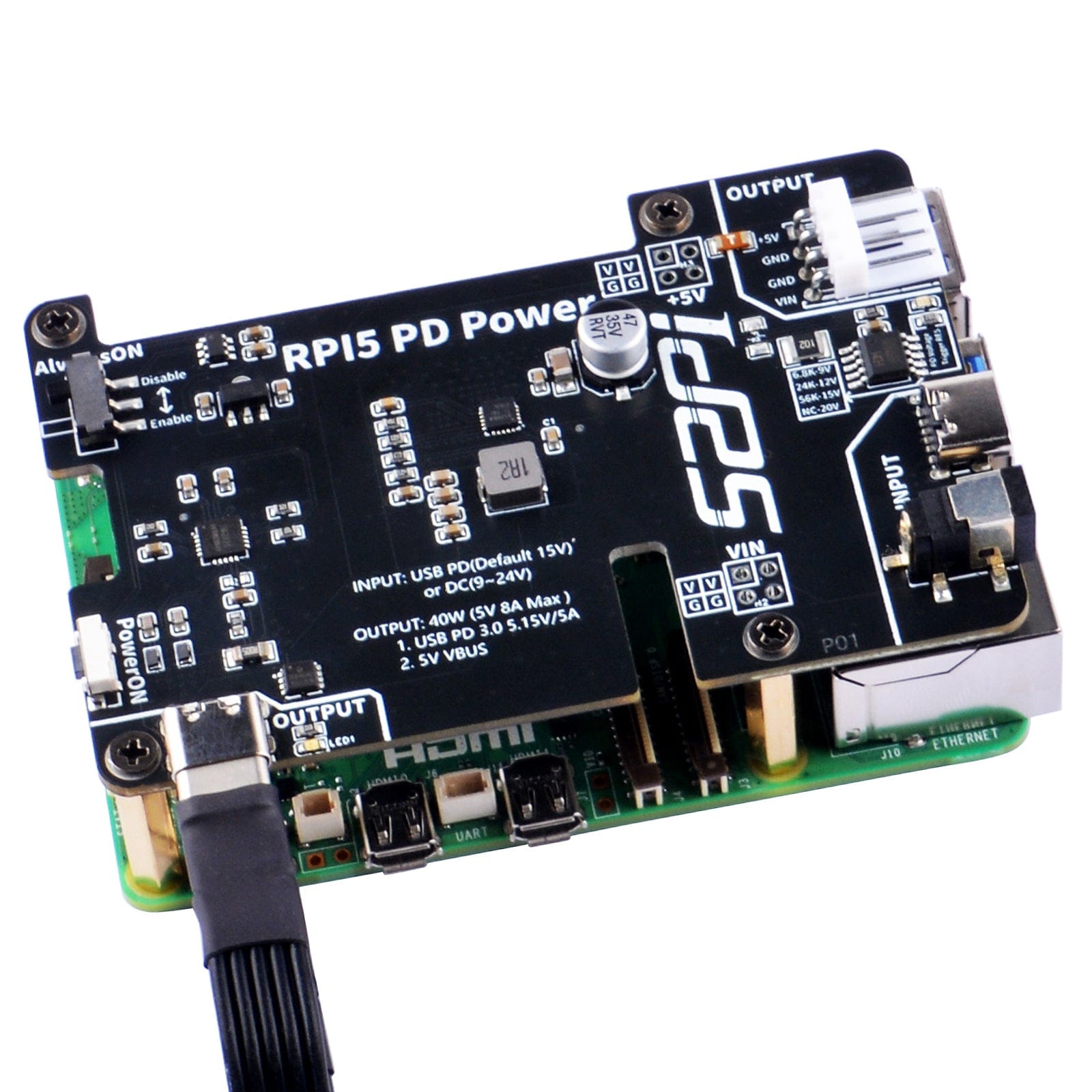 PD Power Extension Board for Raspberry Pi 5 by 52Pi - The Pi Hut