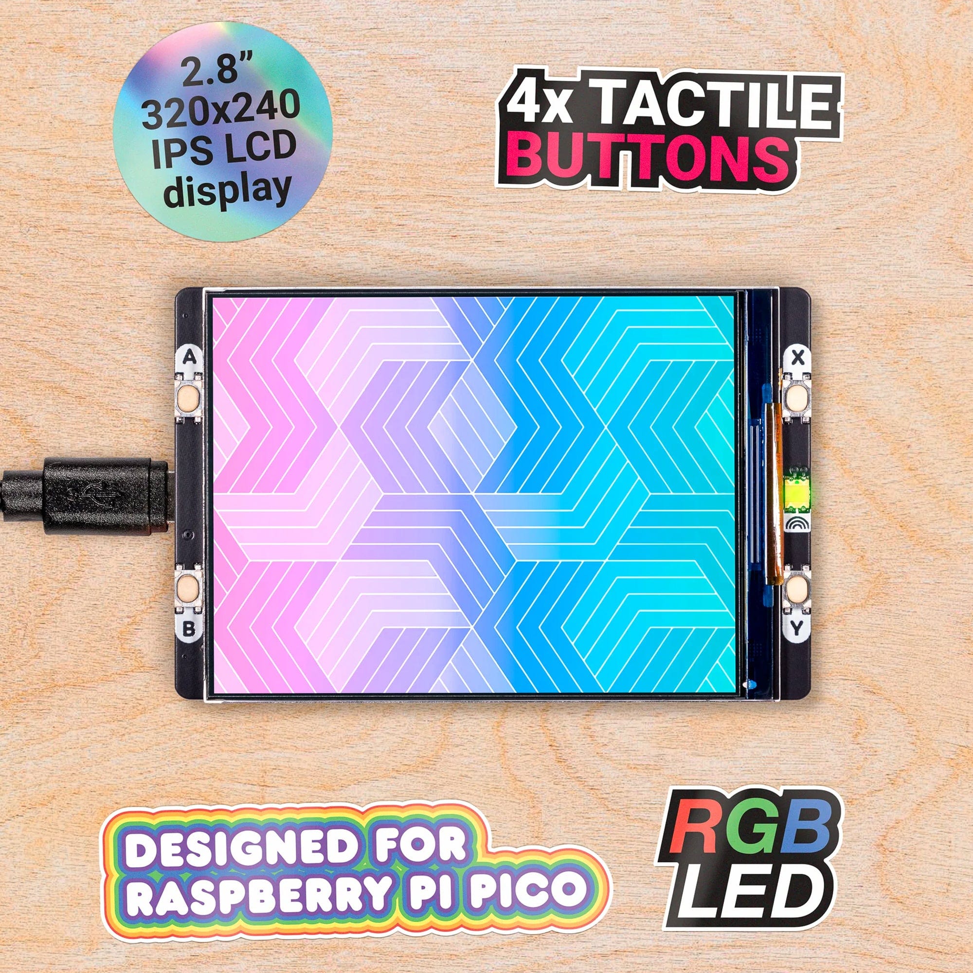 Pico Display Pack 2.8" by Pimoroni - The Pi Hut