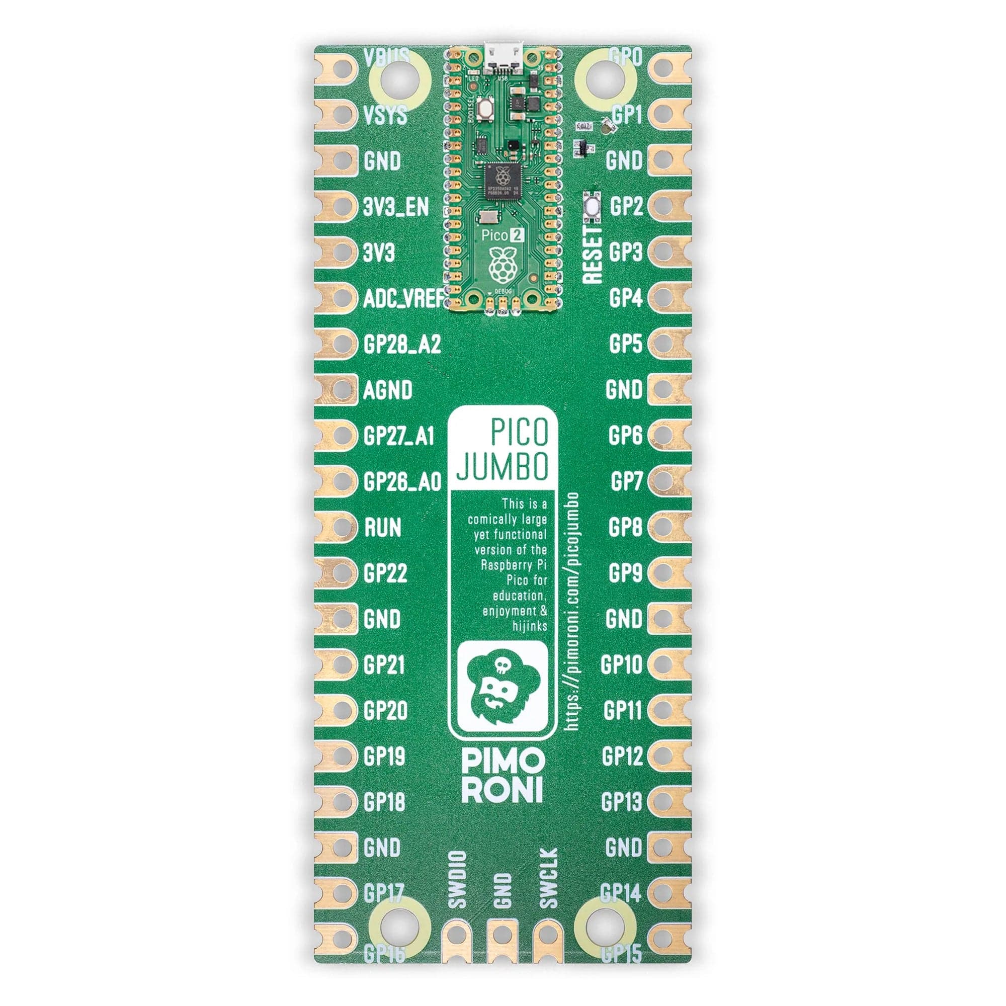 Pico Jumbo (Pico 2 Aboard) by Pimoroni - The Pi Hut